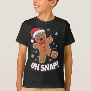 T-shirt Drôle Noël Gingerbread Man Oh Snap Outfit Paj