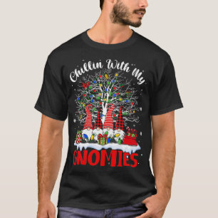 T-shirt Drôle Noël Gnome Avec Mes Gnomies Les Hommes De No