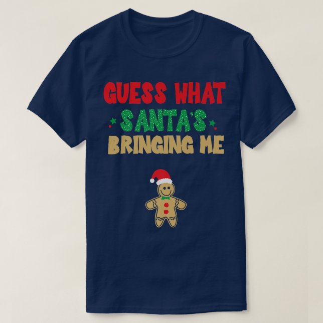 T-shirt Drôle Noël Grossesse Faire-part Enceinte 20 (Design devant)