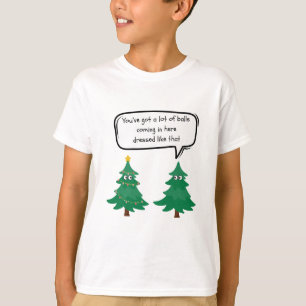 T-shirt Drôle Noël Parler Arbres de Noël