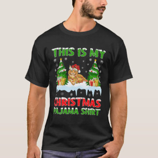T-shirt Drôle Noël Père Noël C'Est Mon Maine Coon Noël P