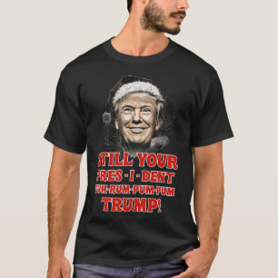 T-shirt Drôle Noël Président Trump Pyjamas Ugly Chris