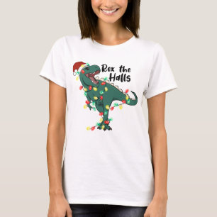 T-shirt Drôle Noël Rex Les Halls T-rex