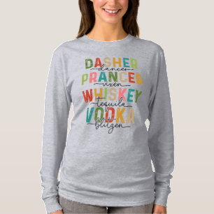 T-shirt Drôle Noël Sweatshirt Dasher Prancer Blitzen