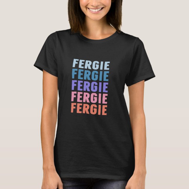 T-shirt Drôle Nom Cadeau Fergie Prénom personnalisé (Devant)