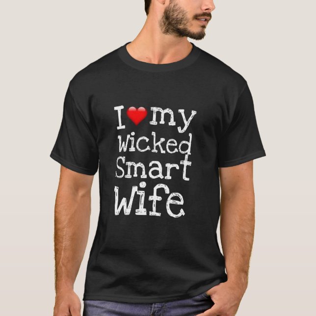 T-shirt Drôle nouveauté J'ADORE MA FEMME ÉCLAIRÉE (Devant)