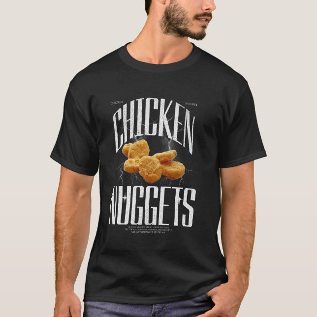 T-shirt Drôle Nuggets de poulet Lover Retro Bootleg 90s (Devant)