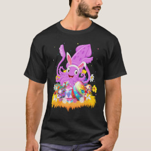 T-shirt Drôle Oeuf de Pâques mignon calmar dimanche de Pâq