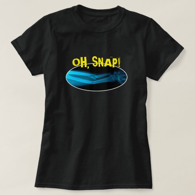 T-shirt Drôle "Oh Snap" Bras brisé Xray (Design devant)