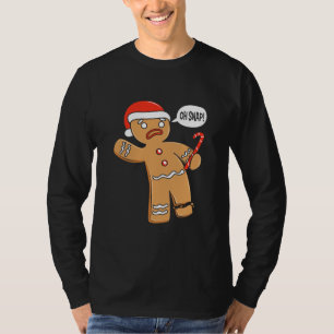 T-shirt Drôle Oh Snap Gingerbread Homme