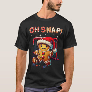 T-shirt Drôle Oh Snap Hockey Pain d'épice Noël Père Noël H