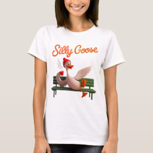 T-shirt Drôle Oie Silly mignonne Oie mème Oie