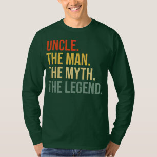 T-shirt Drôle Oncle L'Homme Le Mythe La Légende