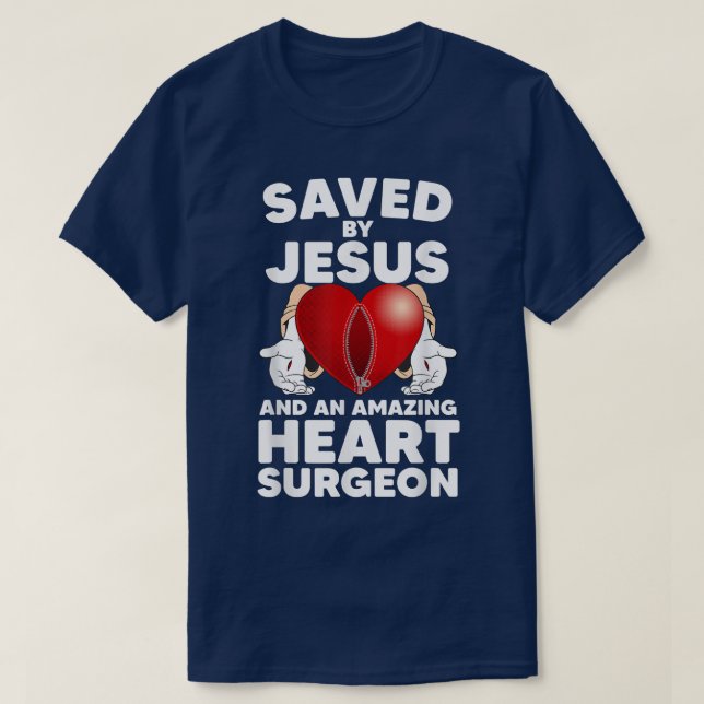 T-shirt Drôle Open Heart Chirurgie Conception Pour Hommes  (Design devant)