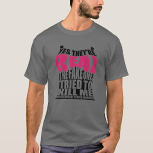 T-shirt Drôle Oui Ils sont réels Mélange Implant mamm