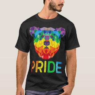 T-shirt Drôle Ours Géométrique LGBT Gay pride de drapeau A