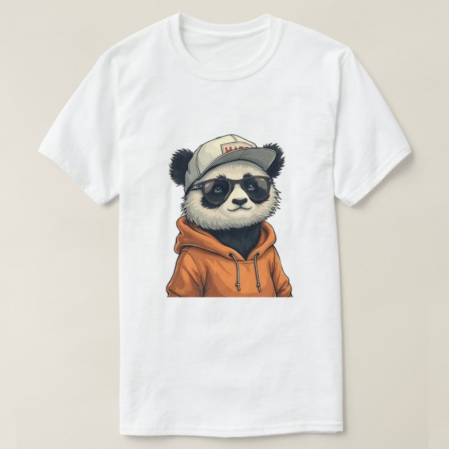 T-shirt Drôle Panda Design Pour Hommes Femmes Garçons Fill (Design devant)