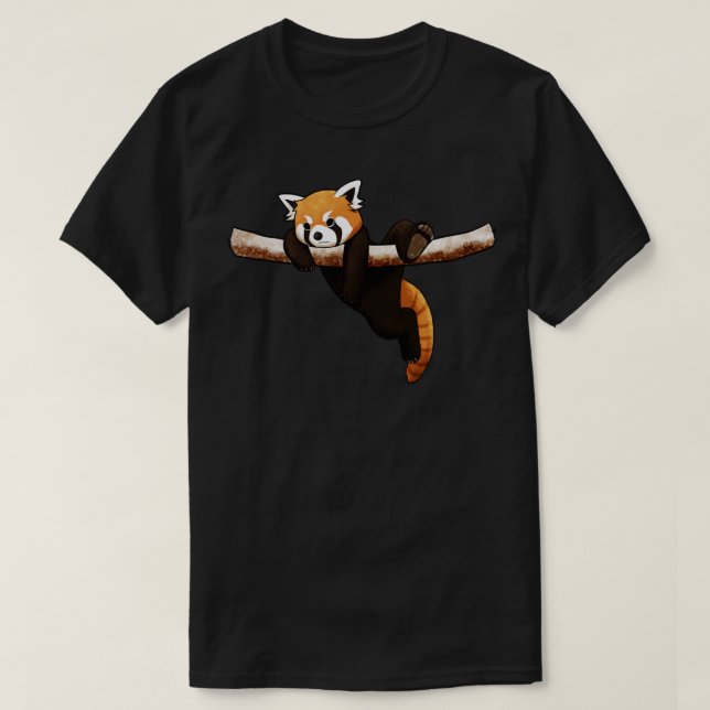 T-shirt Drôle Panda rouge (Design devant)