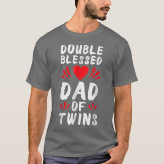 T-shirt Drôle Papa Des Jumeaux Père Des Jumeaux