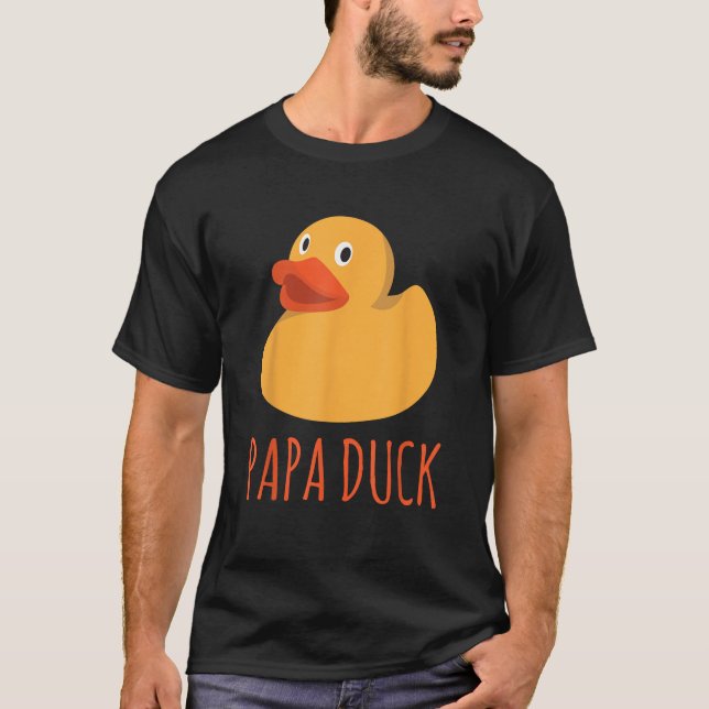 T-shirt Drôle Papa Duck Rubber Ducky Family Correspondant  (Devant)