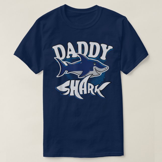 T-shirt Drôle Papa Shark Funny Shark Don à papa Anniversai (Design devant)