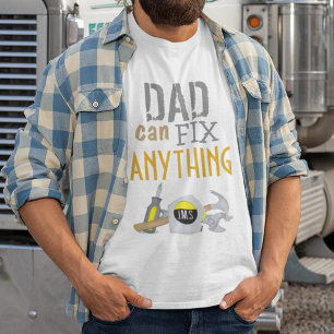 T-shirt Drôle Papa Simple Outils Hommes Personnalisé Monog