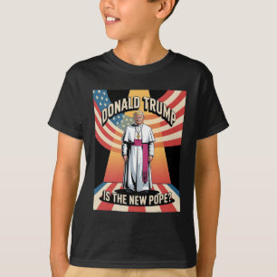 T-shirt Drôle Pape Et Président Donald Trump2
