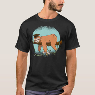 T-shirt Drôle paresseux Bachelor accroché à l'arbre