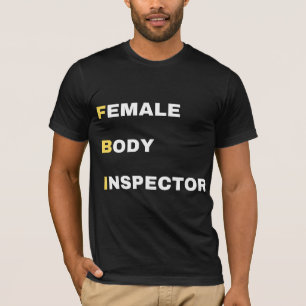 T-shirt Drôle Parodie d'acronyme du FBI Jaune & Blanc Gras