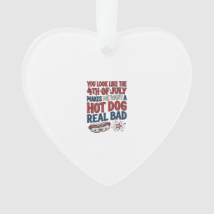 T-shirt drôle patriotique hot dog 4 juillet Design
