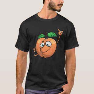 T-shirt Drôle Peach Designs Pour Hommes Femmes Peach Danci