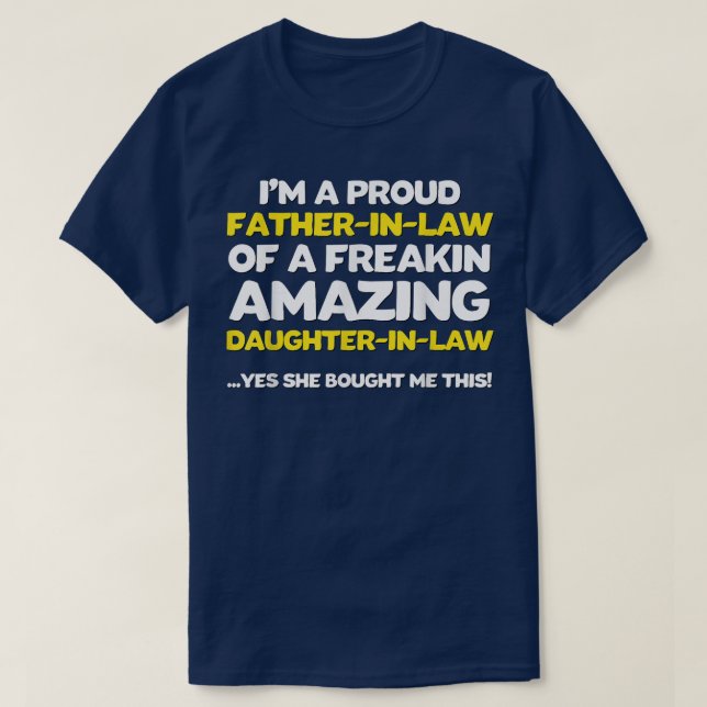T-shirt Drôle père en droit Fête des pères Cadeau fille pa (Design devant)