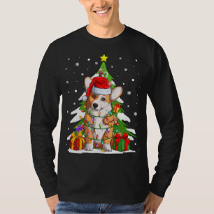 T-shirt Drôle Père Noël Corgi Chien Noël Cadeaux Noël Arbr