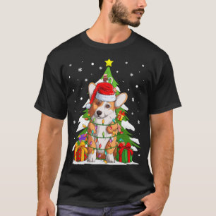 T-shirt Drôle Père Noël Corgi Chien Noël Cadeaux Noël Arbr