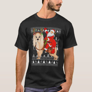 T-shirt Drôle Père Noël équitation Cocker Spaniel Chien la