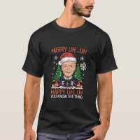 Drôle Père Noël Joe Biden Joyeux Euh Noël laid