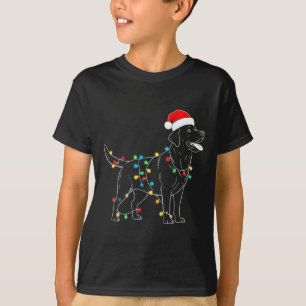 T-shirt Drôle Père Noël Labrador Retriever Les lumières de