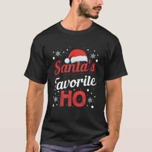 T-shirt Drôle Père Noël Père Noël Favori Ho Matching Coupl