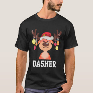 T-shirt Drôle Père Noël Reindeer Dasher Christmas Group Co