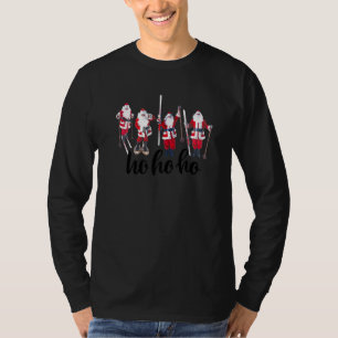T-shirt Drôle Père Noël Skiing Ho Ho Ho
