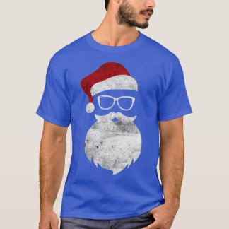 T-shirt Drôle Père Noël Visage Lunettes De Soleil Avec 2