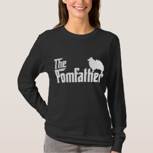 T-shirt Drôle Père Poméranien Papa Le Pom Père Chien Lov