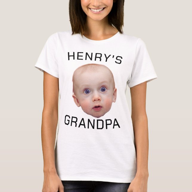 T-shirt Drôle personnalisé visage bébé (Devant)