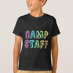T-shirt Drôle Personnel de camp Enfants Équipe de camping
