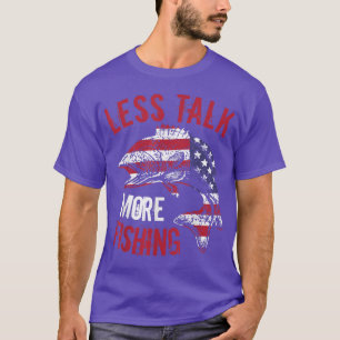 T-shirt Drôle Phrase de pêche Moins parler Plus de pêche 1