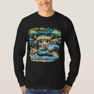 T-shirt drôle Pi Mai Lao éclaboussé comme un buffl