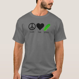 T-shirt Drôle Pickle Mème Paix Love Pickles
