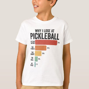 T-shirt Drôle Pickleball Dink Sport Pourquoi J'Ai Perdu Pi