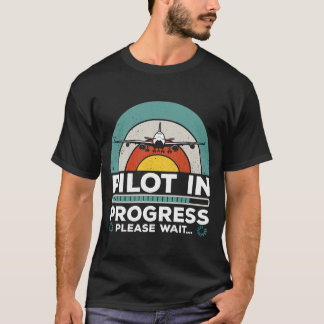 T-shirt Drôle pilote de copilote en cours futur pilote