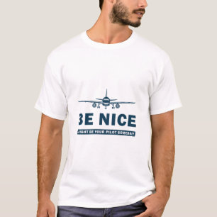 T-shirt Drôle pilote et avion d'aviation